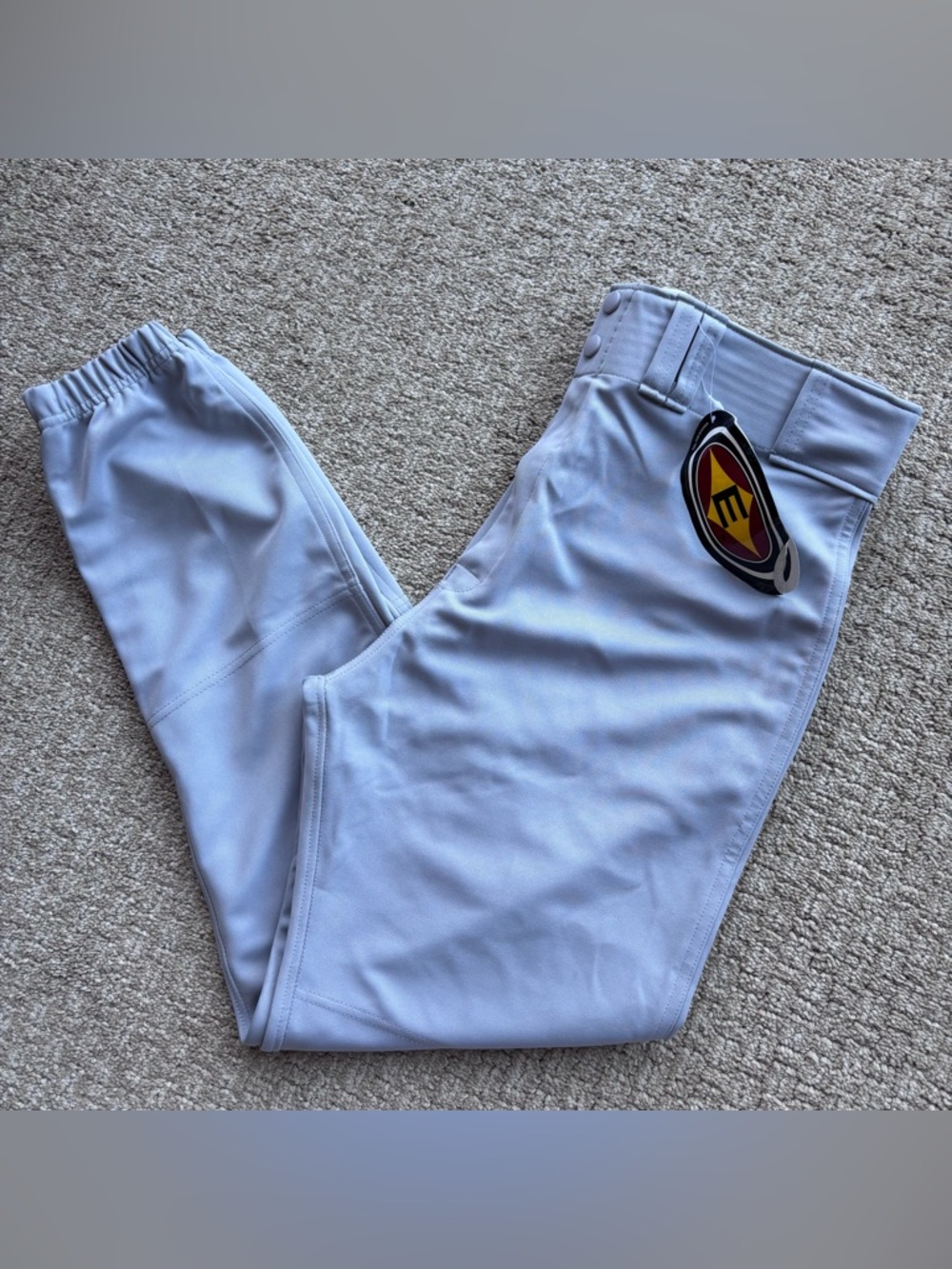 Easton Light Gray Athletic Baseball Pants Adult Medium NWT